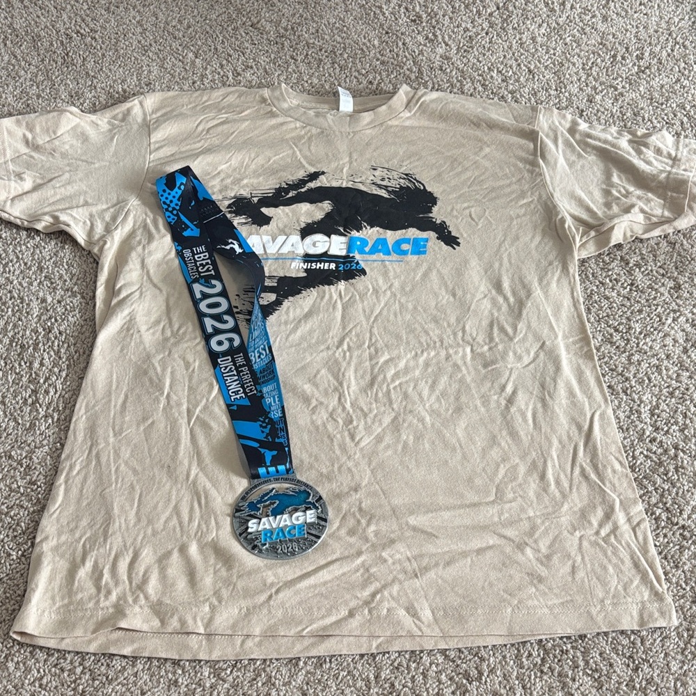 Savage Race 2026 Shirt & Medal